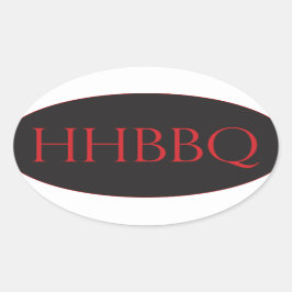 Adesivo Oval Howling Hog Barbecue Euro Sticker