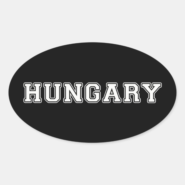 Adesivo Oval Hungria (Frente)