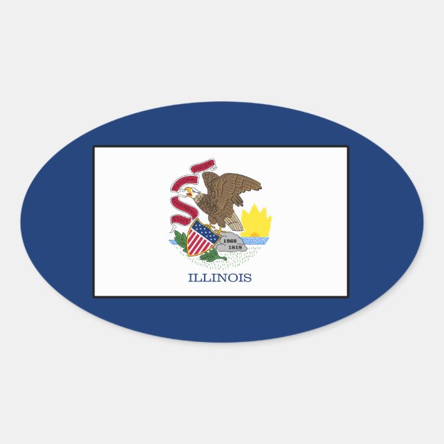 Adesivo Oval Illinois (Frente)
