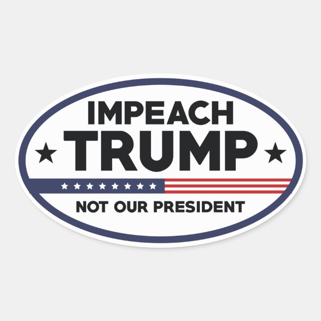 Adesivo Oval Impeach Trump (Frente)