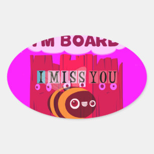 Adesivo Oval Impressão de Arte de Abelhas conselho