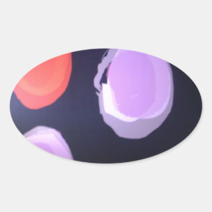 Adesivo Oval Impressão de Bolinhas de de  de Padrão Moderno Col