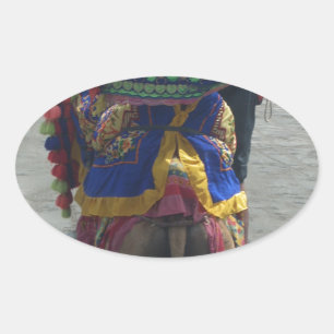 Adesivo Oval Impressão/Gráfico Whimsical Camel Art