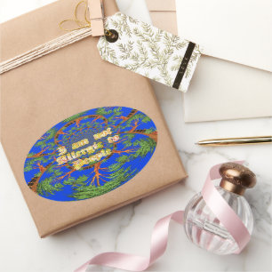 Adesivo Oval Incrível Hakuna Matata Eu não sou alérgico a pesso