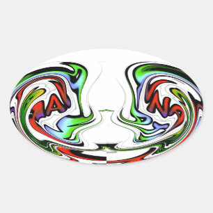 Adesivo Oval Incrível Impressão de Arte do Corredor de Hakuna M