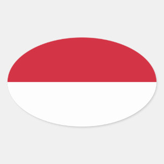 Adesivo Oval Indonésia - Sinalizador indonésio
