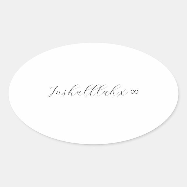 Adesivo Oval Infinidade do Inshallah x (Frente)
