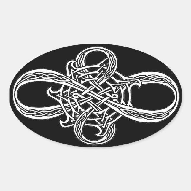 Adesivo Oval Infinity Knot Sticker (Frente)