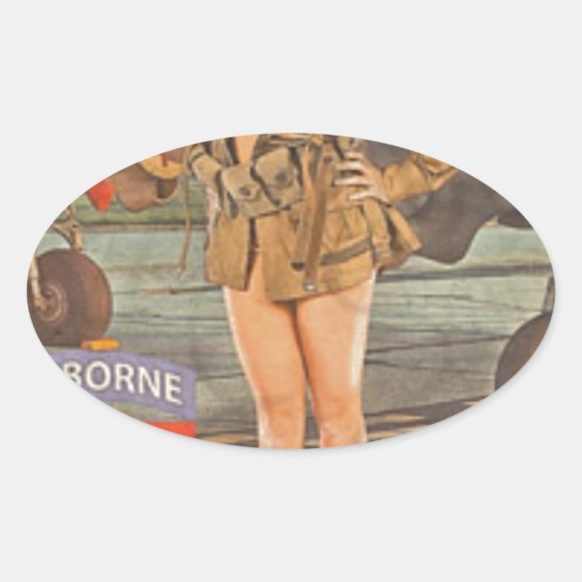 Adesivo Oval Inscrever-Se No 82º Avião (Frente)