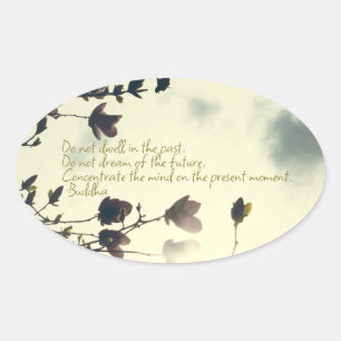 Adesivo Oval Inspiração de ansiedade do Buda