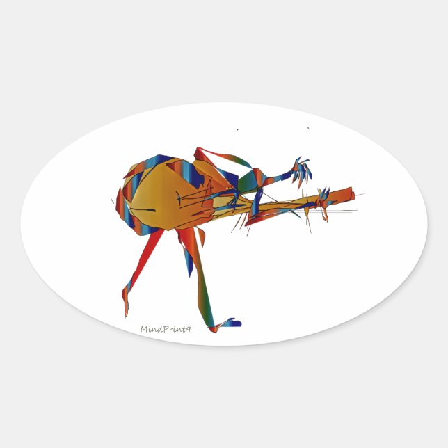 Adesivo Oval Instrumentalista (Frente)