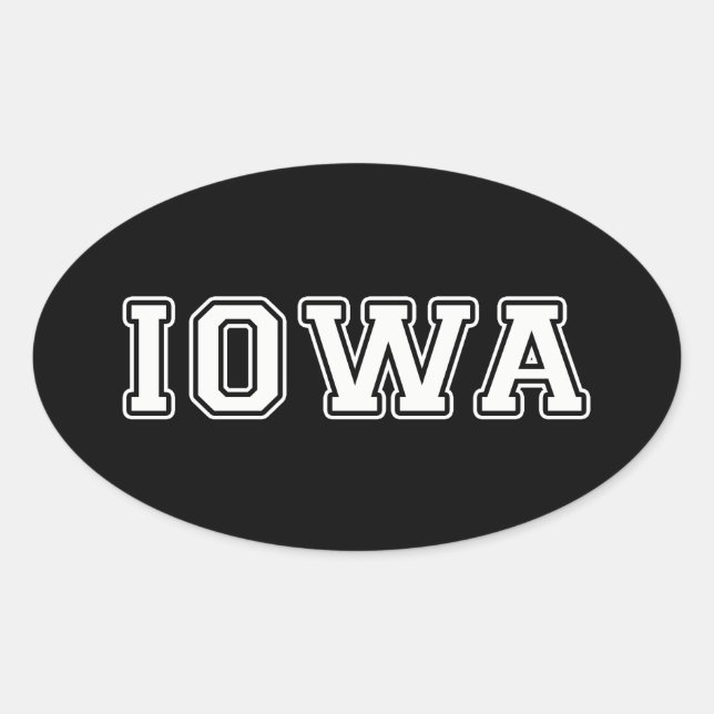 Adesivo Oval Iowa (Frente)