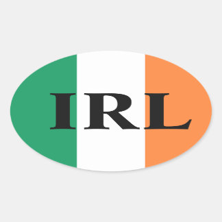 Adesivo Oval Irish Flag IRL stkcnt