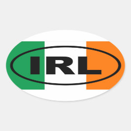 Adesivo Oval Irlanda IRL Europa