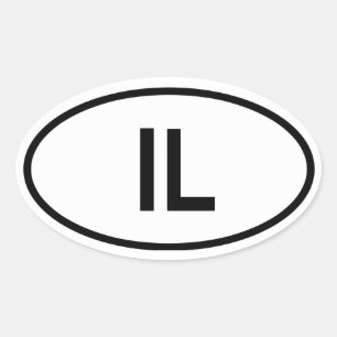 Adesivo Oval Israel "IL "
