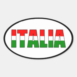 Adesivo Oval Italia Flag of Italy
