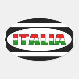 Adesivo Oval Italia Flag of Italy