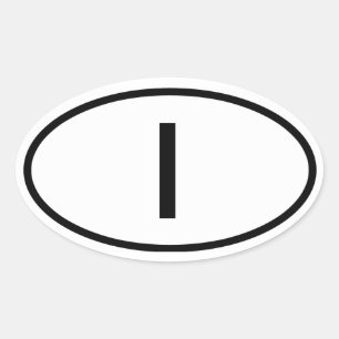 Adesivo Oval Itália "I"