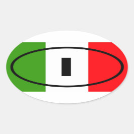 Adesivo Oval Itália - I - Europeu