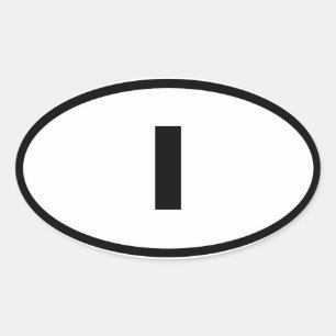 Adesivo Oval Itália - I - Europeu