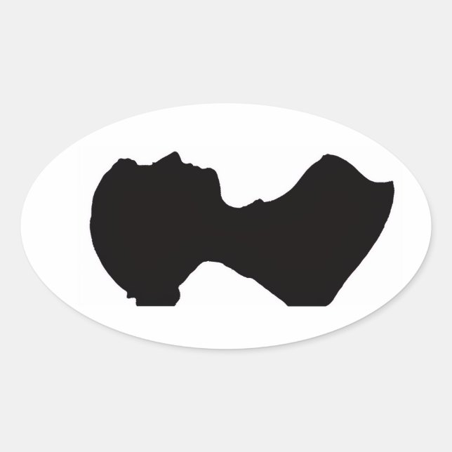 Adesivo Oval Jane Austen's Silhouette Oval Sticker (Frente)