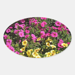Adesivo Oval Jardim da Flor