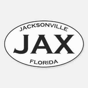 Adesivo Oval JAX - Jacksonville Florida