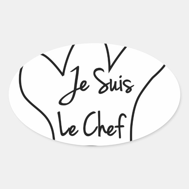 Adesivo Oval Je Suis Le Chef (Frente)