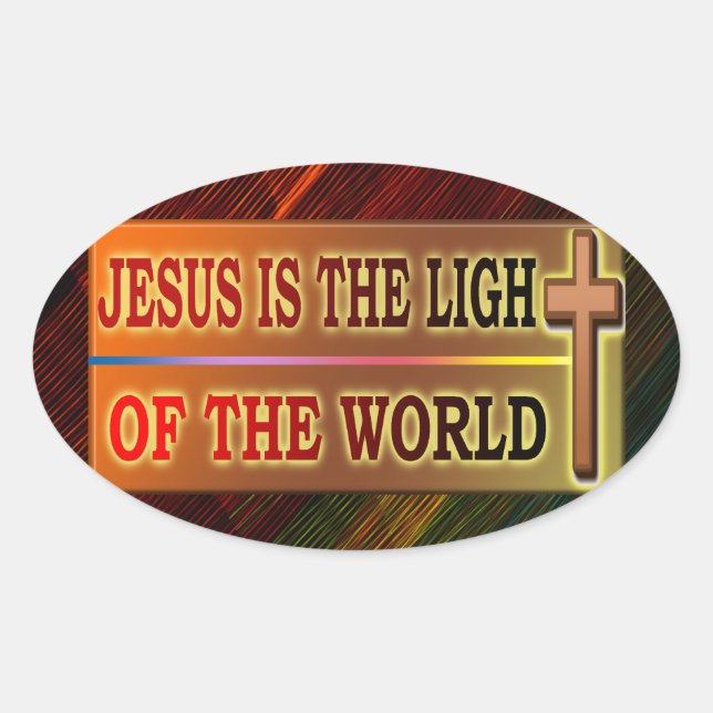 ADESIVO OVAL JESUS É A LUZ (Frente)