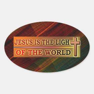 ADESIVO OVAL JESUS É A LUZ