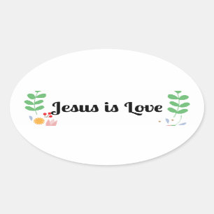 Adesivo Oval Jesus é o Viciado em Amor