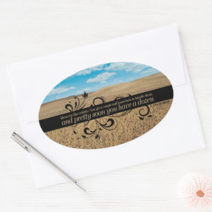 Adesivo Oval John Steinbeck Inspirational Cita "Ideias"