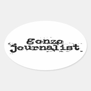 Adesivo Oval Journalista de Gonzo
