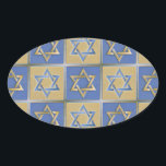 Adesivo Oval Judaica Star De David Metal Dourado Azul<br><div class="desc">Você está vendo a coleção de Design Lee Hiller. Roupa,  Ofertas e Coleções Lee Hiller Fotografia ou Coleção de Arte Digital. Você pode ver sua fotografia da Nature em http://HikeOurPlanet.com/ e seguir seu blog de caminhada no Hot Primavera National Park.</div>