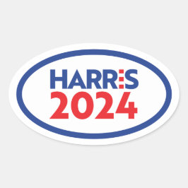 Adesivo Oval Kamala Harris 2024