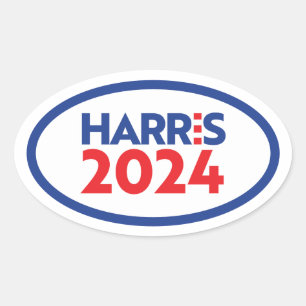 Adesivo Oval Kamala Harris 2024