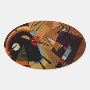 Adesivo Oval Kandinsky Black Violet