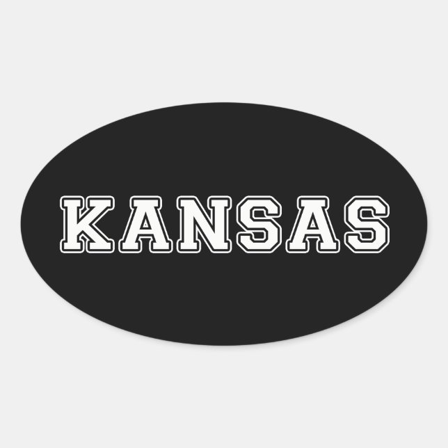 Adesivo Oval Kansas (Frente)