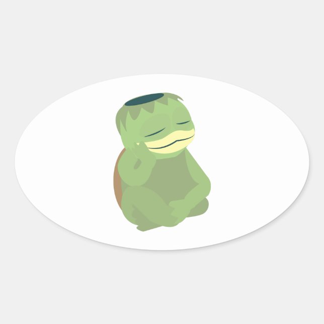 Adesivo Oval Kappa Cute (Frente)