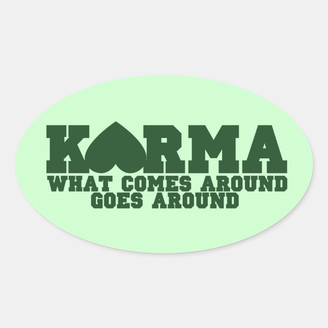 Adesivo Oval Karma (Frente)