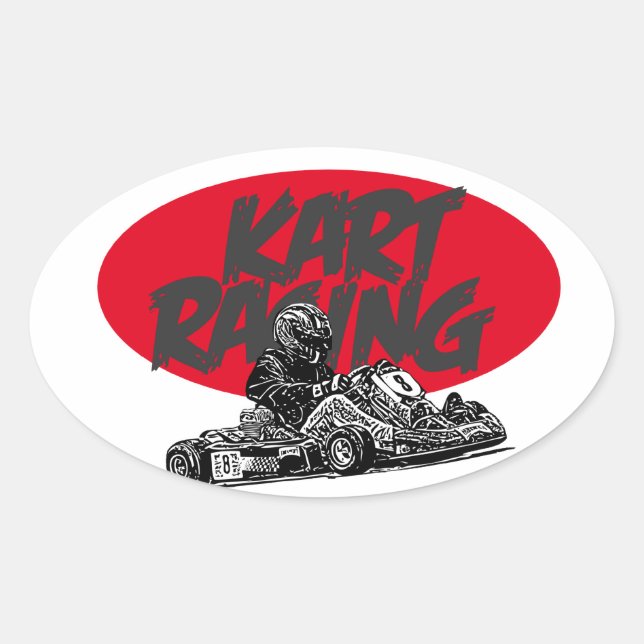 Adesivo Oval Kart Racer (Frente)