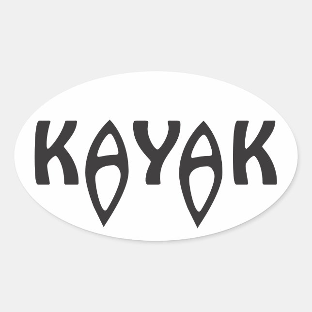 Adesivo Oval Kayak Sticker (Frente)