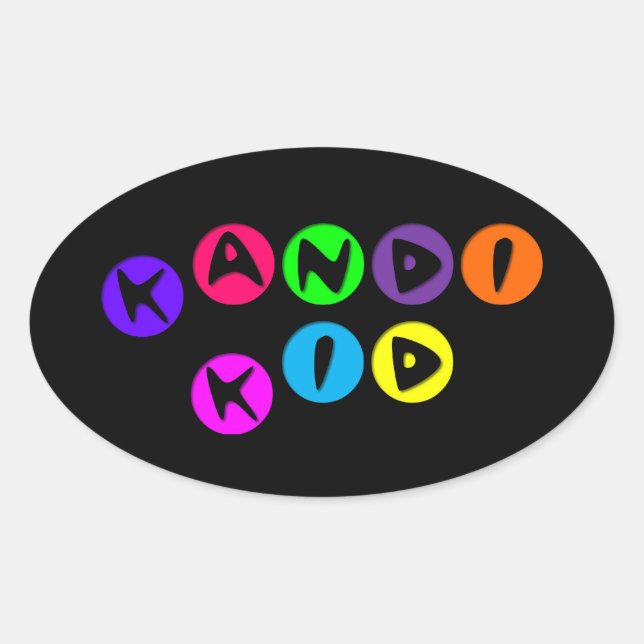 Adesivo Oval Kid Kandi Personalizável (Frente)