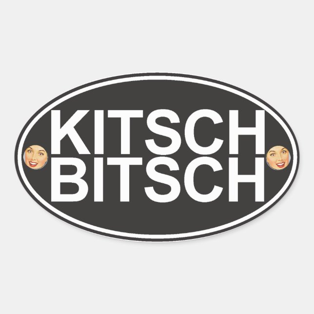 Adesivo Oval Kitsch Bitsch : Kitsch Bitsch Car Sticker (Frente)