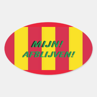 Adesivo Oval Kleurrijke Koffer Sticker