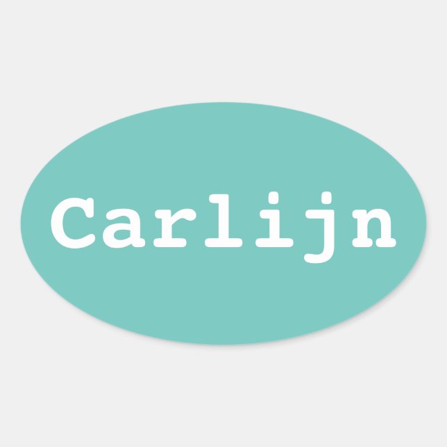 Adesivo Oval Koffer sticker ontwerpen met naam (Frente)