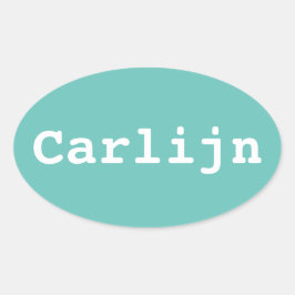Adesivo Oval Koffer sticker ontwerpen met naam