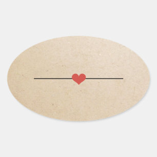 Adesivo Oval kraft vazio