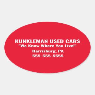 Adesivo Oval Kunkleman Sticker