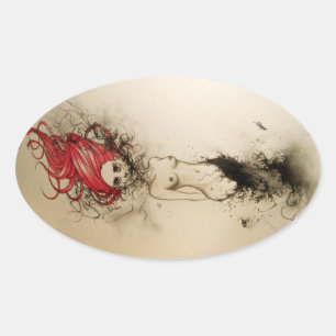 Adesivo Oval Lady Lazarus